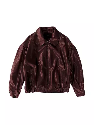 WITHBLACK | Jacke aus Lederimitat GILIAN | dunkelrot